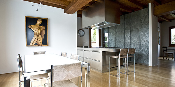 Wood, stone and steel design